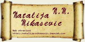 Natalija Mikašević vizit kartica